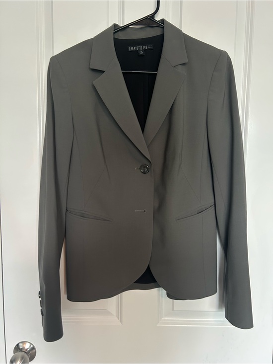 Lafayette 148 New York Jackets & Blazers - Lafayette 148 New York Women's Charcoal Single-Button Blazer